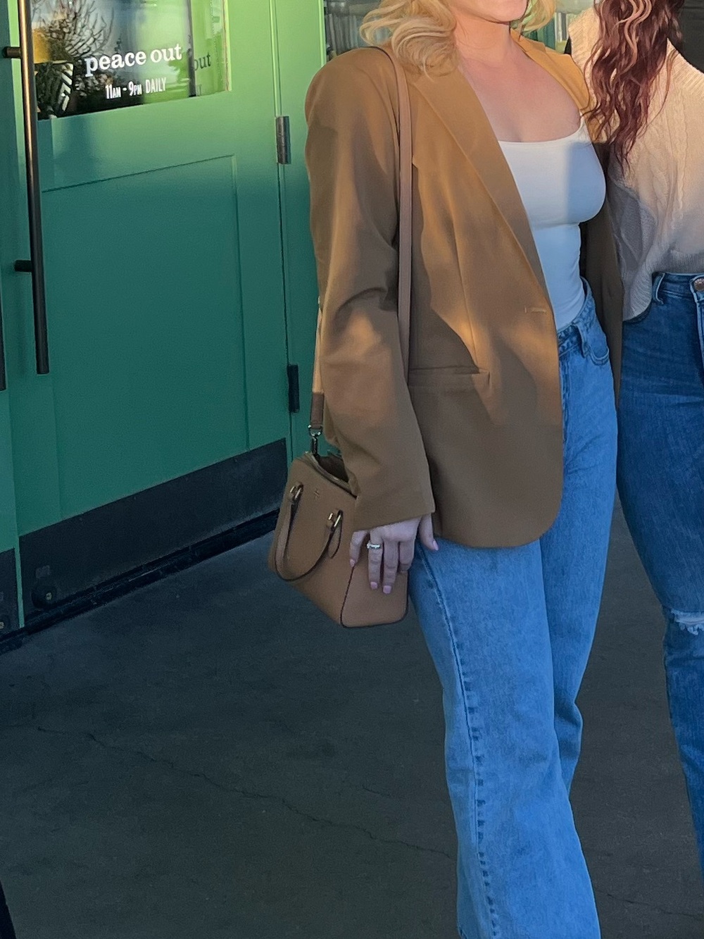 Tailored Brown Women's Single-Button Blazer